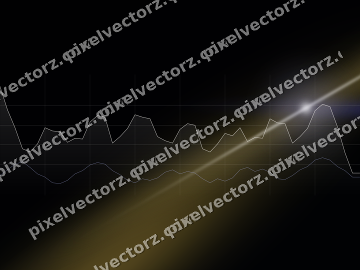 Glowing neon chart background in blue and amber