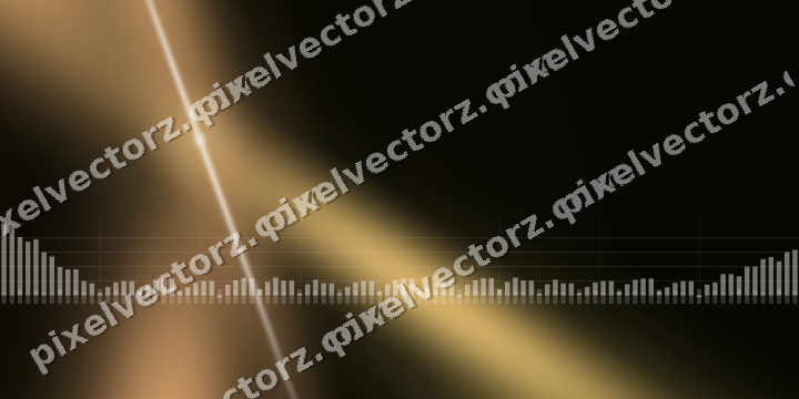 Glowing neon chart background in amber and orange