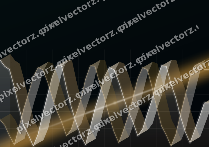 Glowing neon chart background in amber and teal