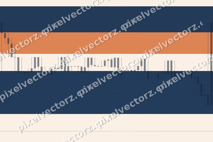 Glowing neon chart background in blue and orange