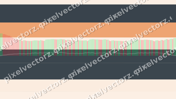 Soft pastel chart background in blue and orange