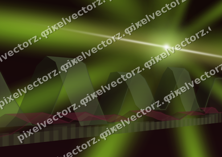 Glowing neon chart background in lime and pink