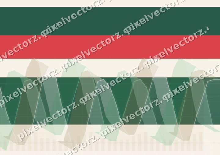 Glowing neon chart background in green and red