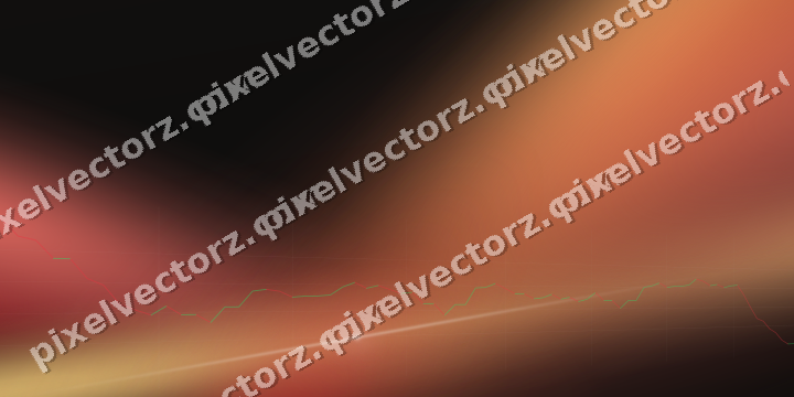 Glowing neon chart background in red and amber