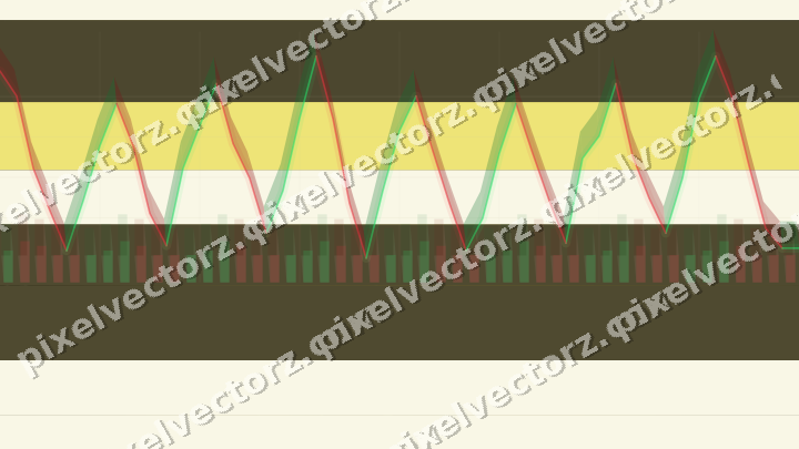Glowing neon chart background in amber and yellow