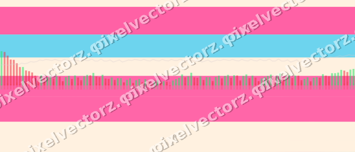 Soft pastel chart background in pink and cyan