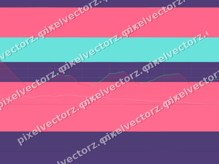 Glowing neon chart background in pink and amber