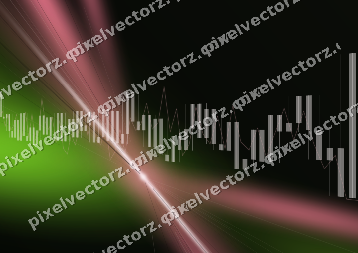 Glowing neon chart background in pink and lime