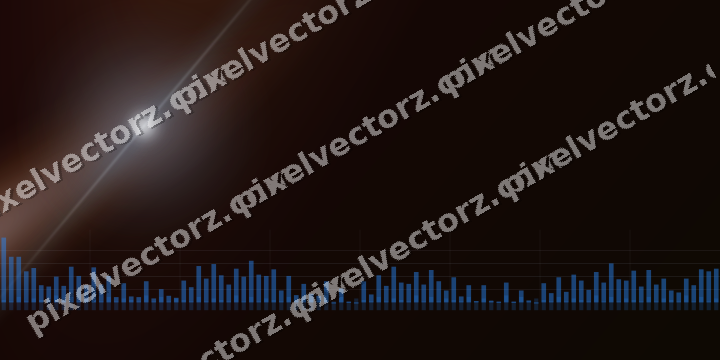 Glowing neon chart background in blue and red