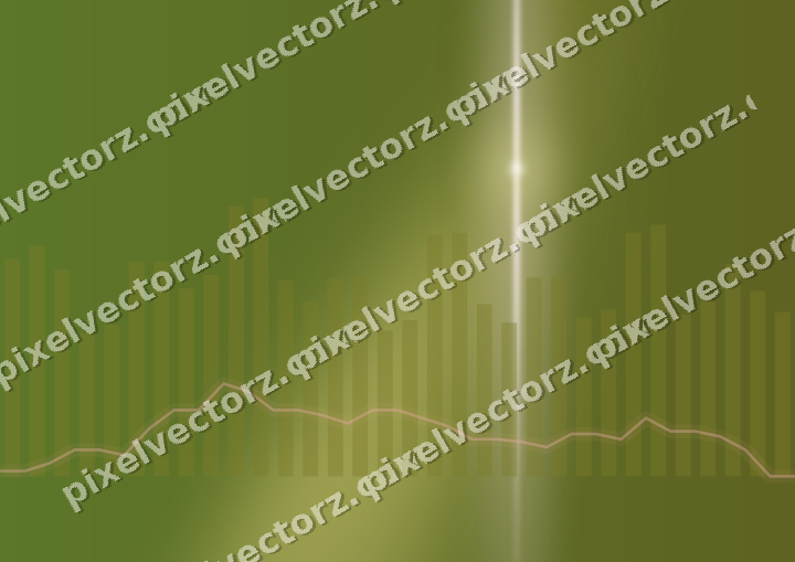Glowing neon chart background in yellow and red