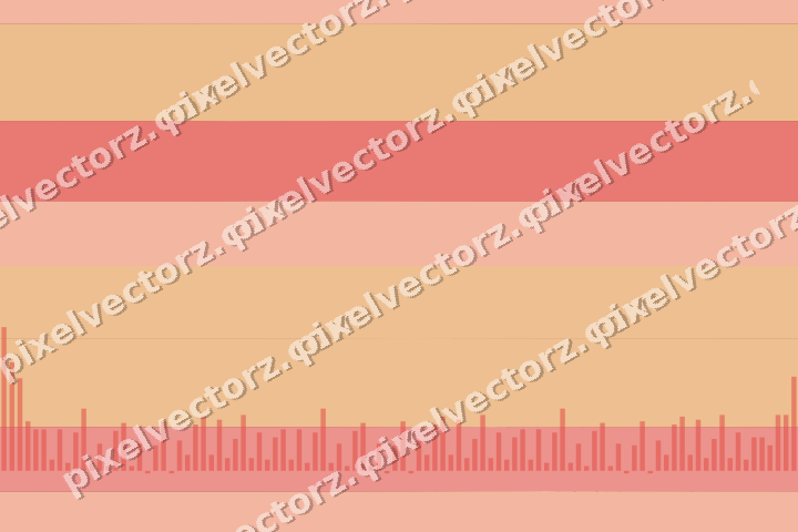 Glowing neon chart background in red and orange