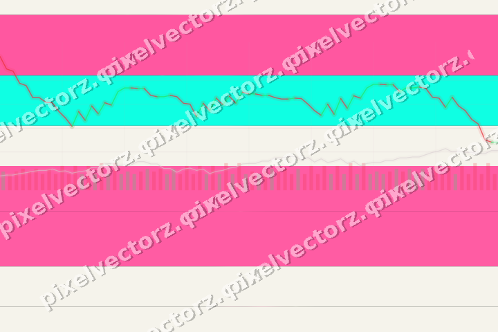 Glowing neon chart background in pink and orange