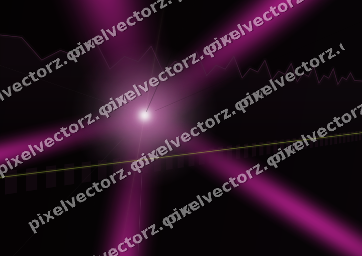 Glowing neon chart background in magenta and lime