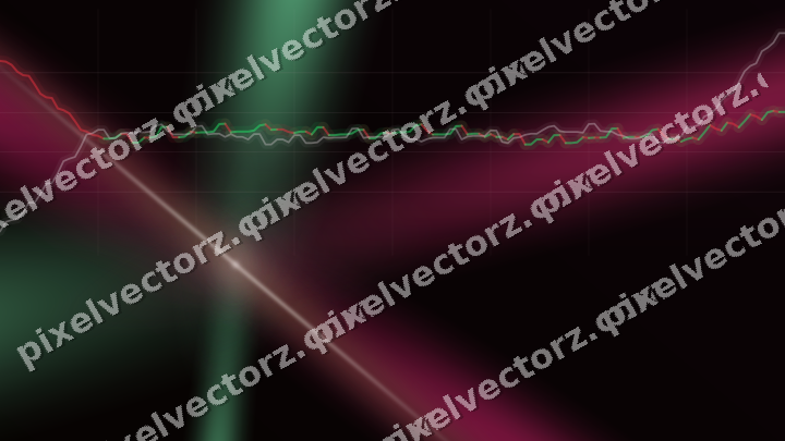 Glowing neon chart background in pink and green