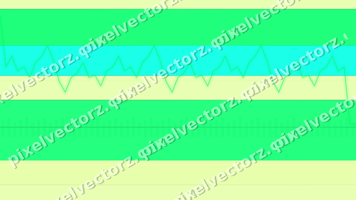 Glowing neon chart background in green and lime