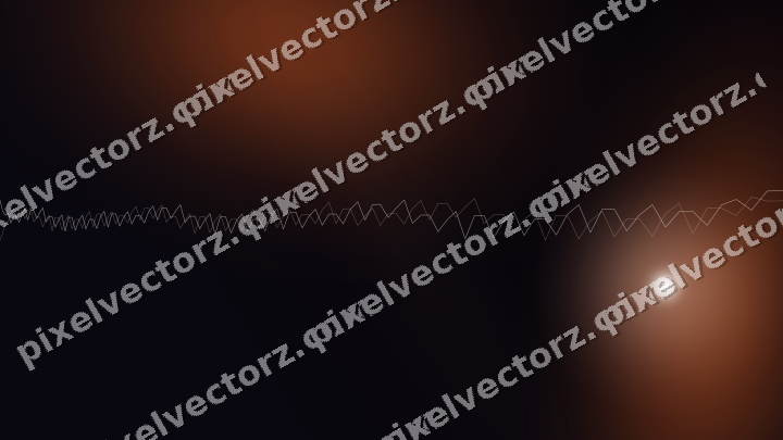 Glowing neon chart background in orange and blue