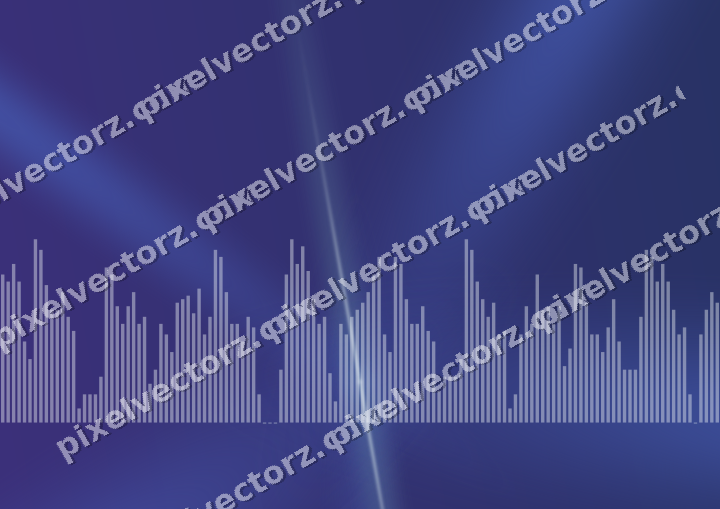 Glowing neon chart background in blue and cyan