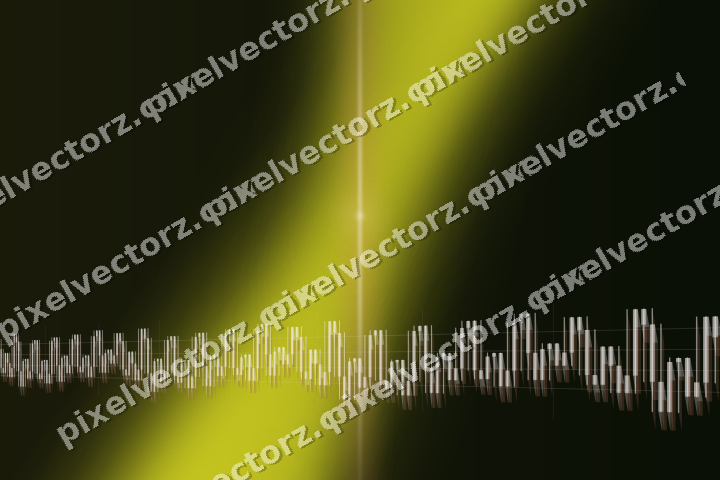 Glowing neon chart background in yellow and red