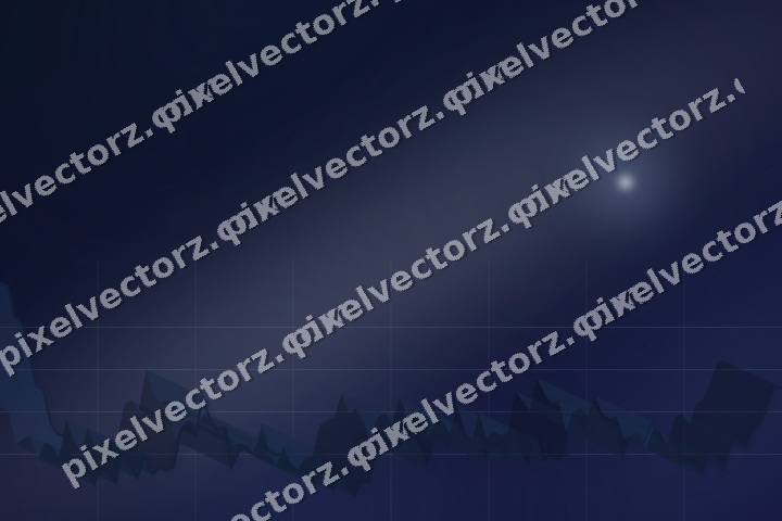 Glowing neon chart background in dark blue and white