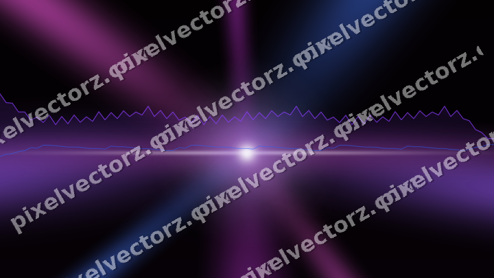 Glowing neon chart background in purple and blue
