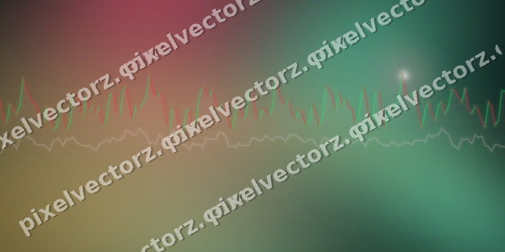 Glowing neon chart background in pink and amber