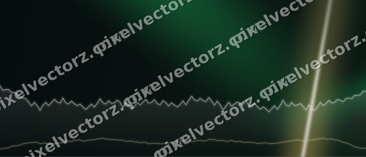 Glowing neon chart background in amber and green