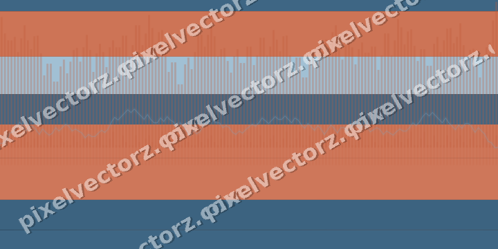 Glowing neon chart background in orange and cyan