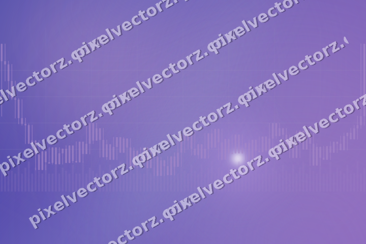 Glowing neon chart background in purple and blue