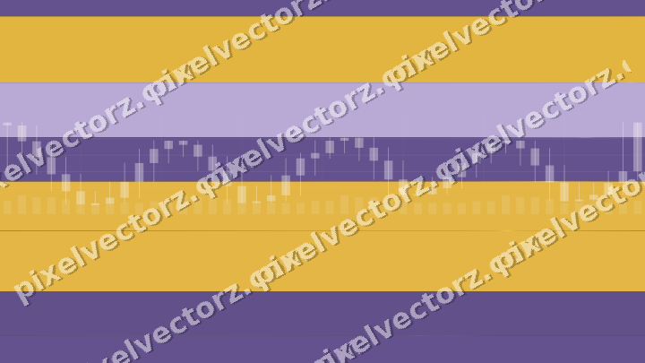 Glowing neon chart background in amber and purple