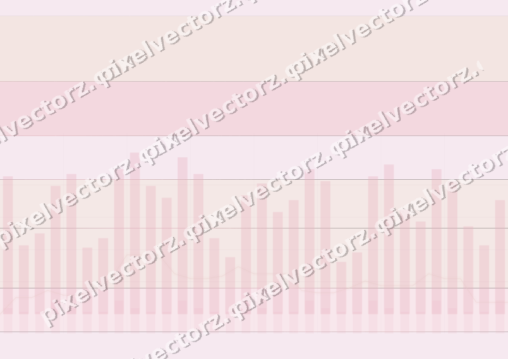 Glowing neon chart background in pink and red