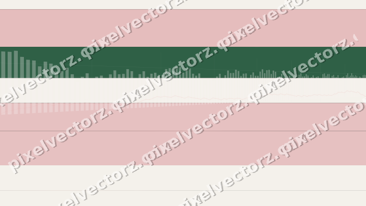 Glowing neon chart background in red and green