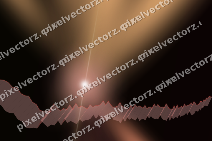 Glowing neon chart background in red and orange