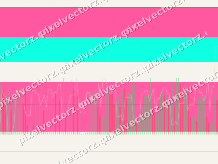 Glowing neon chart background in pink and orange