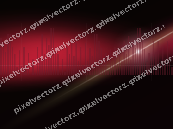 Glowing neon chart background in pink and red