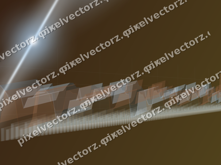 Glowing neon chart background in blue and orange