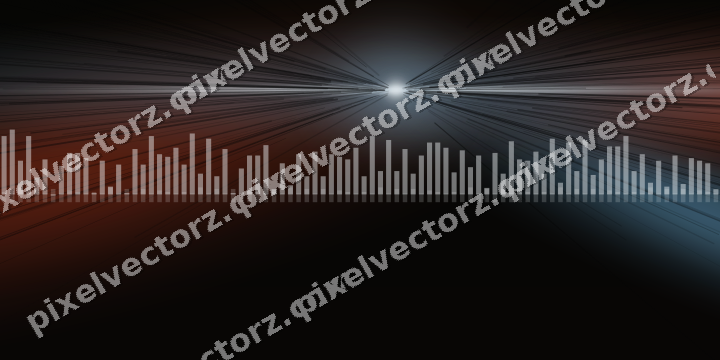 Glowing neon chart background in cyan and red