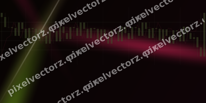 Glowing neon chart background in lime and pink