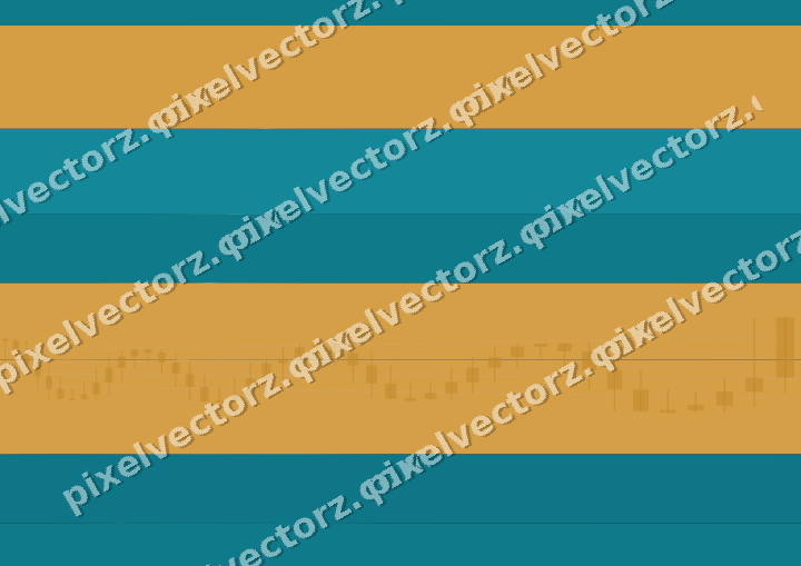 Glowing neon chart background in amber and teal