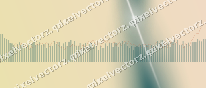 Soft pastel chart background in dark teal and orange