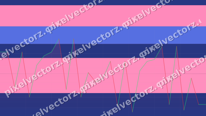 Glowing neon chart background in pink and blue