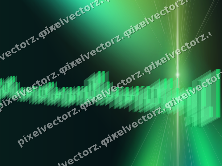 Glowing neon chart background in green and lime
