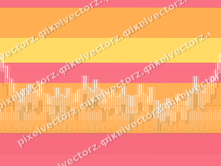 Glowing neon chart background in orange and amber