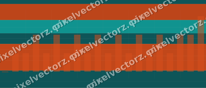 Soft pastel chart background in orange and teal
