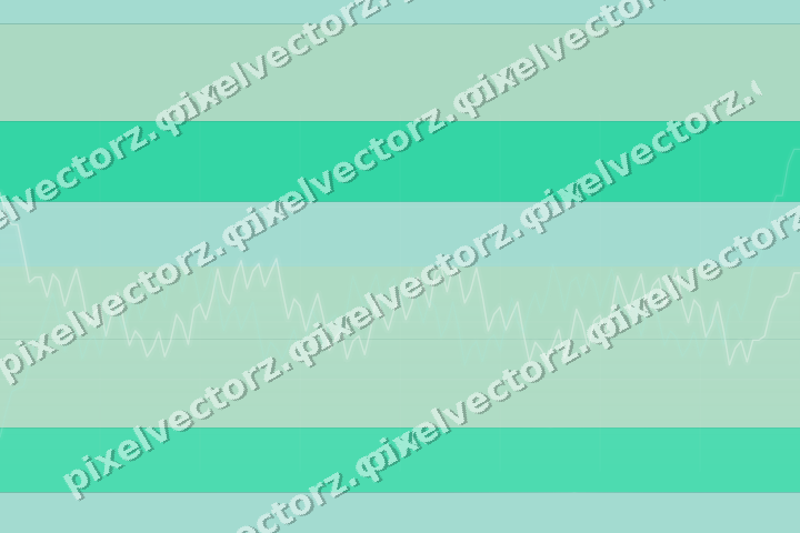 Glowing neon chart background in green and teal