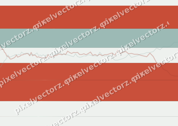 Glowing neon chart background in red and orange