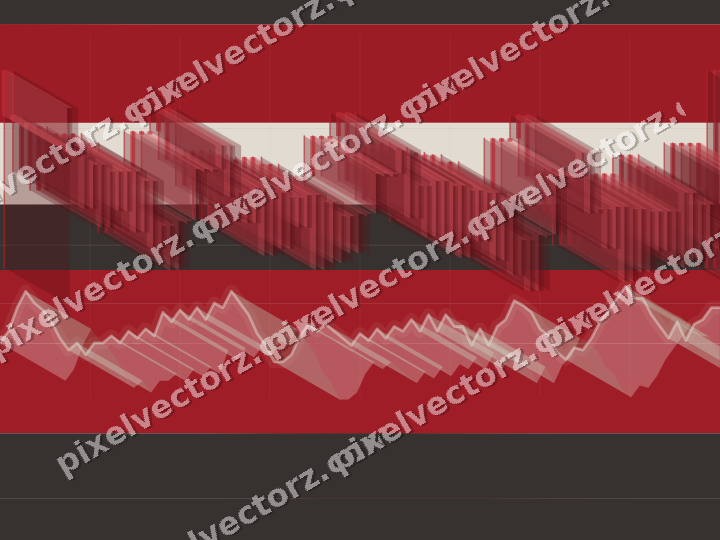 Soft pastel chart background in red and pale amber