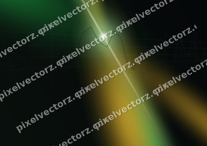 Glowing neon chart background in green and amber