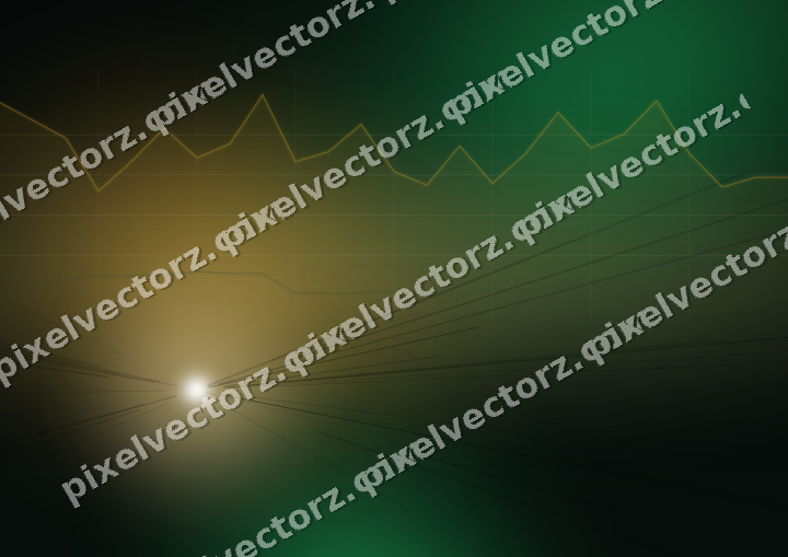 Glowing neon chart background in amber and green