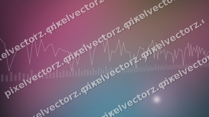 Glowing neon chart background in pink and cyan