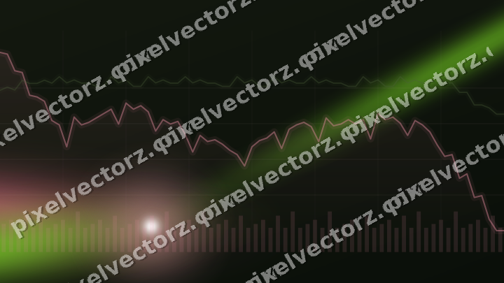 Glowing neon chart background in pink and lime
